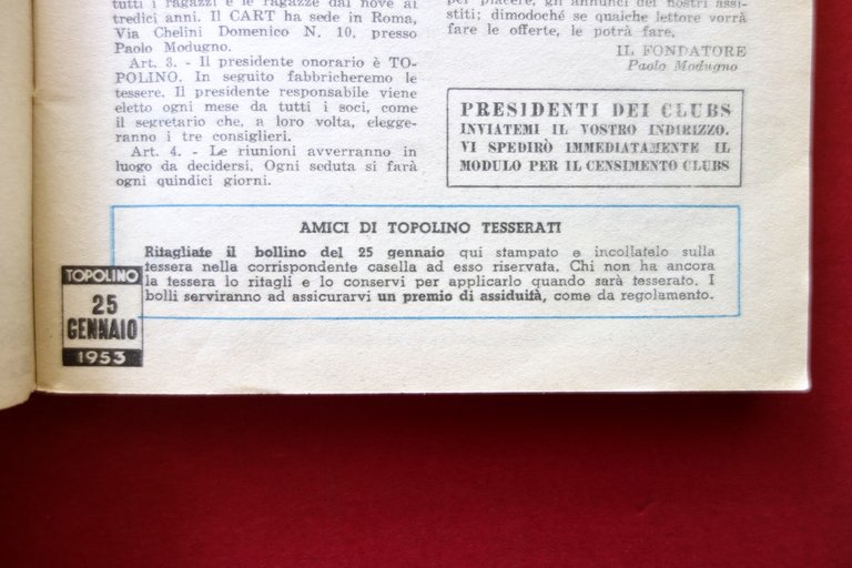 Topolino Walt Disney Vol. X Numero 59 25 Gennaio 1953 …