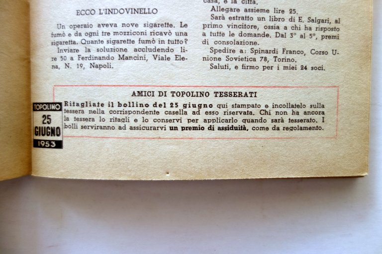 Topolino Walt Disney Vol. XII Numero 69 25 Giugno 1953 … | Immagine Gallery 4