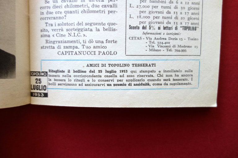 Topolino Walt Disney Vol. XII Numero 71 25 Luglio 1953 … | Immagine Gallery 5
