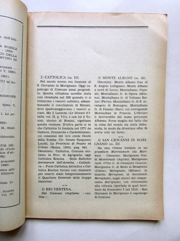 Toponomastica dell'Emilia Giulio Amadio Volume VII Moles Napoli 1957 | Immagine Gallery 3