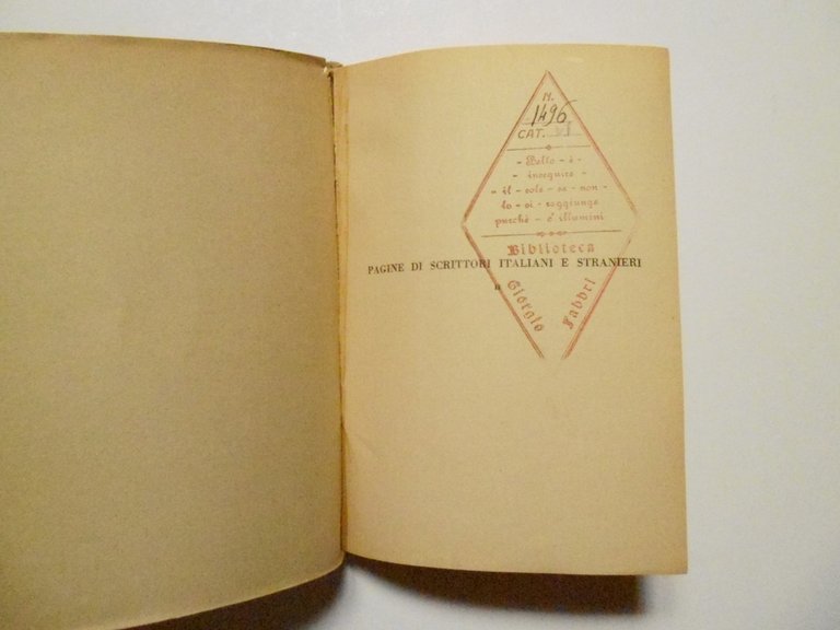 Tortoreto Alessandro Lirici Cortigiani del Quattrocento Editrice Leonardo 1942