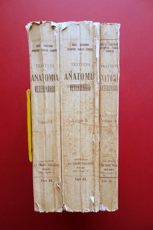 Trattato di Anatomia Veterinaria AA. VV. Vallardi Milano 1909 3 …