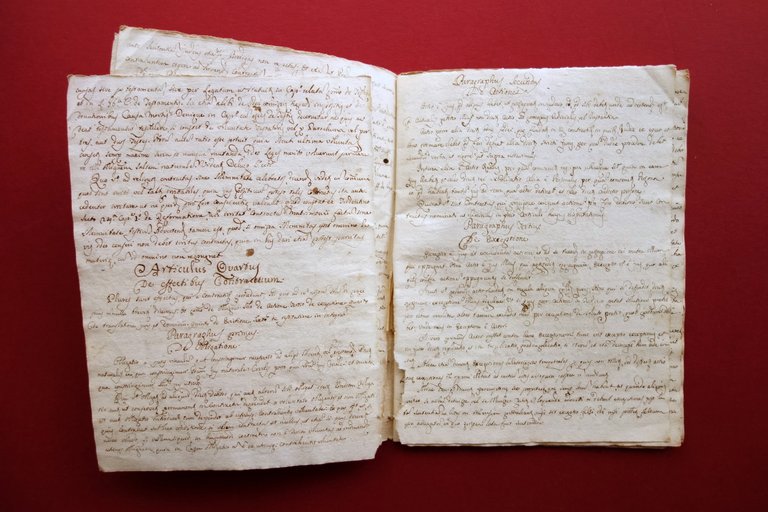 Trattato Manoscritto De Contractibus Liber Secundis Primo '800 Non Completo