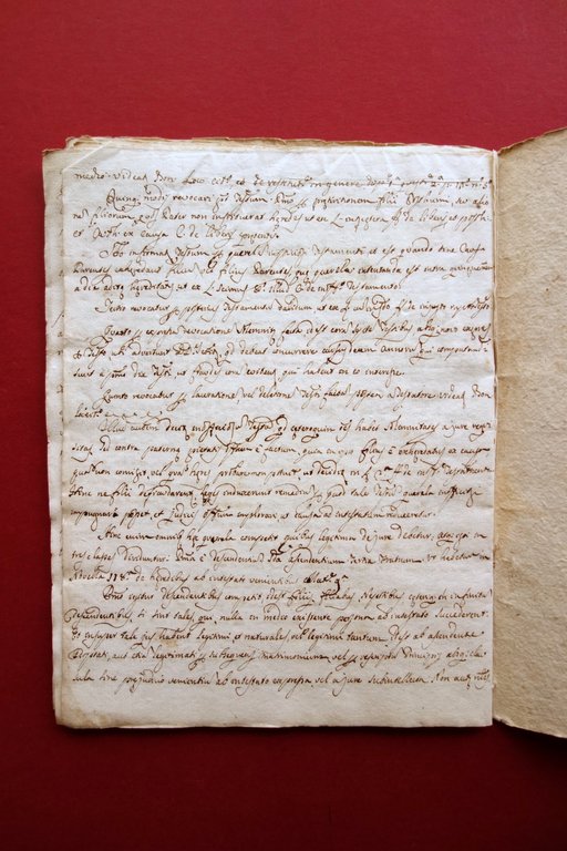 Trattato Manoscritto De Contractibus Liber Secundis Primo '800 Non Completo