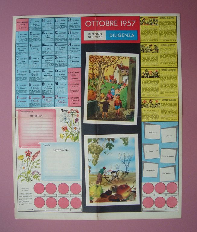 Tre Manifesti Didattici 1957 Ottobre Novembre Dicembre