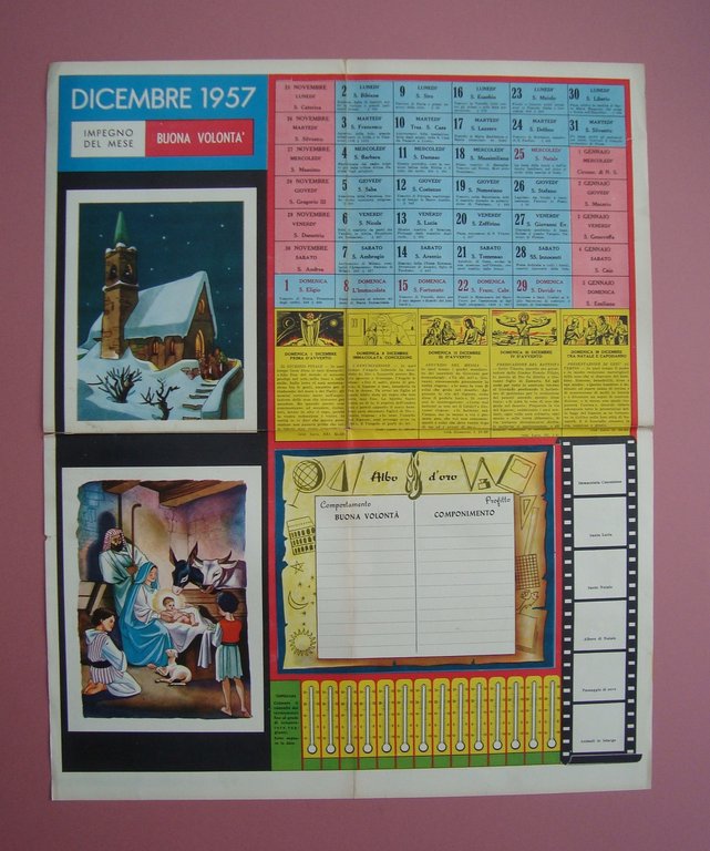 Tre Manifesti Didattici 1957 Ottobre Novembre Dicembre