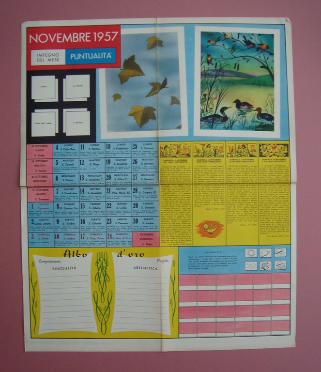 Tre Manifesti Didattici 1957 Ottobre Novembre Dicembre