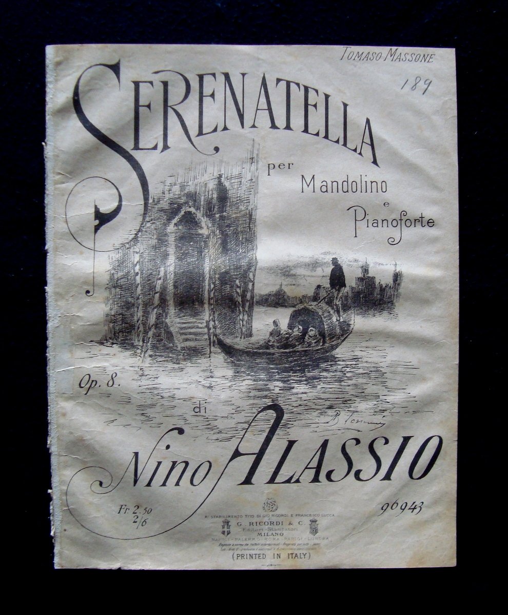 Tre Spartiti Nino Alassio primi 900 Serenatella Elisa Sorridimi mandolino … | Immagine principale