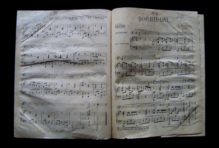 Tre Spartiti Nino Alassio primi 900 Serenatella Elisa Sorridimi mandolino … | Immagine Gallery 3