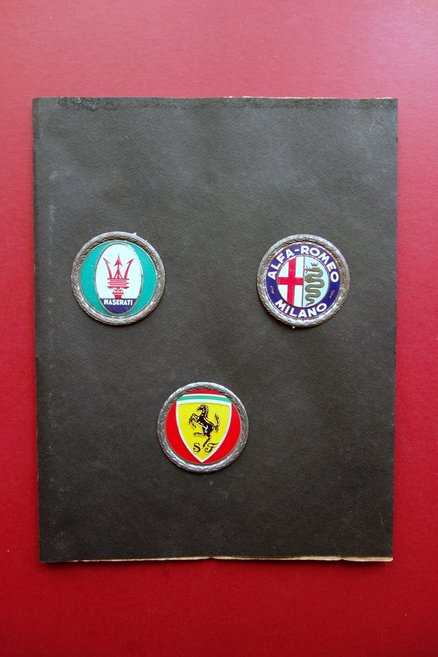 Tre Stemmi in Metallo Automobili Maserati Alfa Romeo Ferrari
