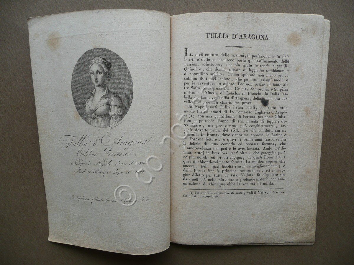 Tullia d'Aragona Poetessa Ritratto Biografia Gervasi Napoli Mazzarella Cerreto | Immagine principale
