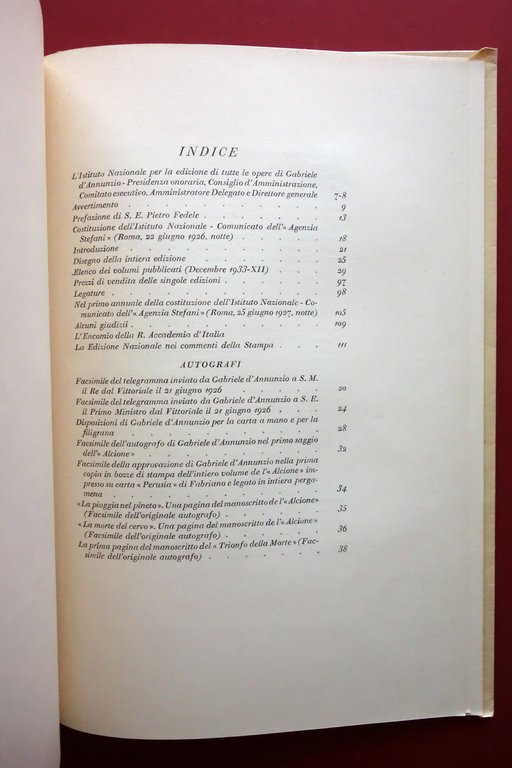 Tutte le Opere di Gabriele d'Annunzio a cura dell' Istituto …