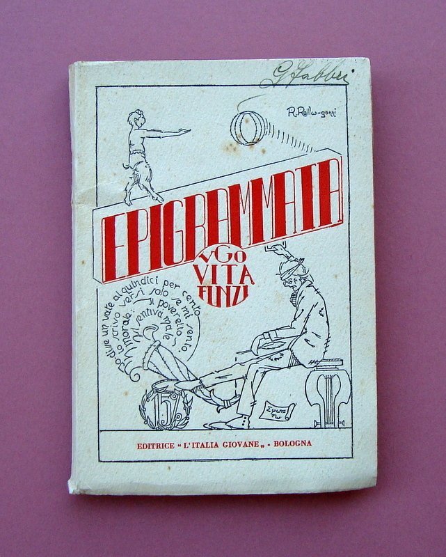 Ugo Vita Finzi Epigrammata 1930 Raro originale Ed L'Italia Giovane …