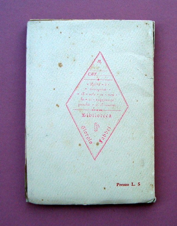 Ugo Vita Finzi Epigrammata 1930 Raro originale Ed L'Italia Giovane …