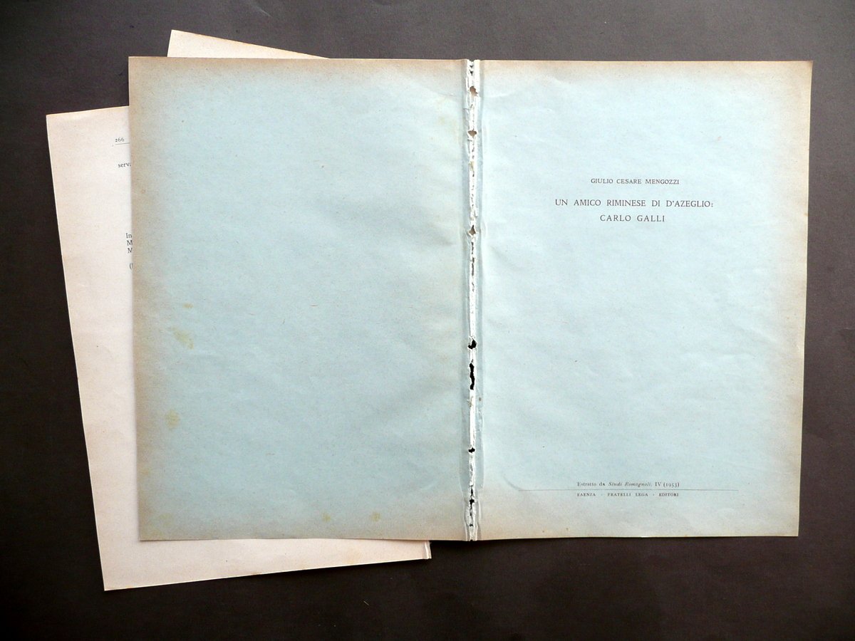 Un Amico Riminese di D'Azeglio Carlo Galli G. C. Mengozzi …