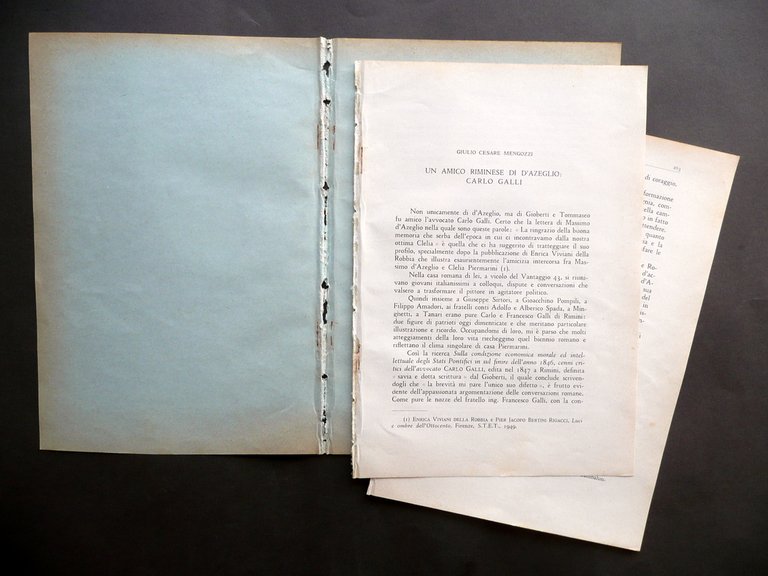 Un Amico Riminese di D'Azeglio Carlo Galli G. C. Mengozzi …