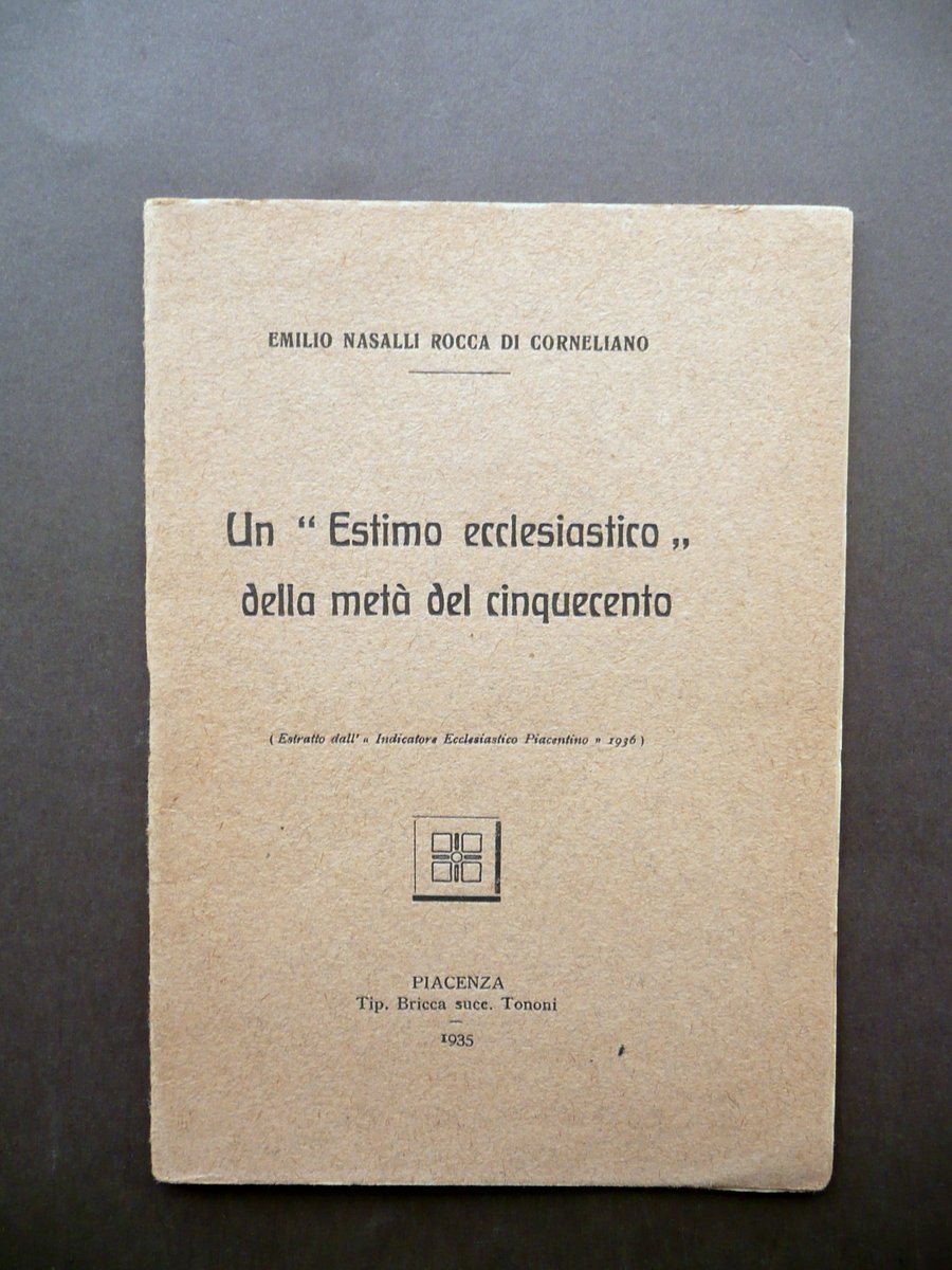 Un Estimo Ecclesiastico della Met‡ del '500 E. Nasalli Rocca …
