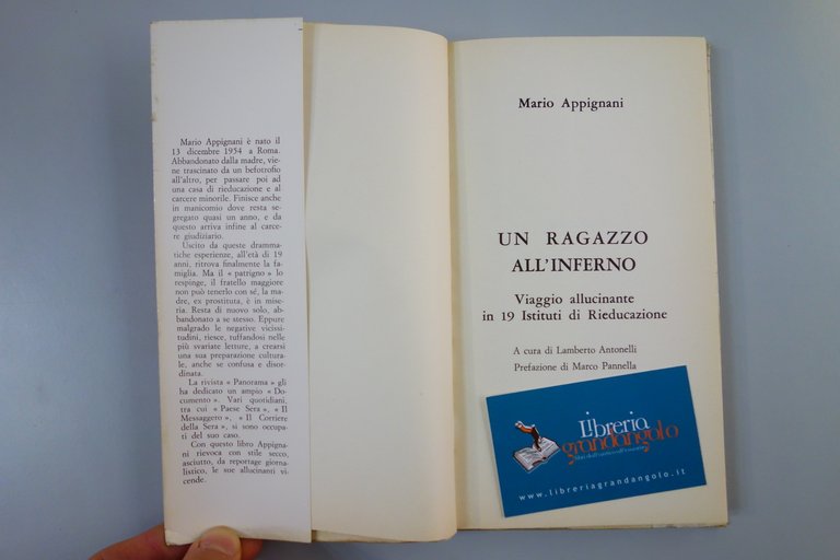UN RAGAZZO ALL'INFERNO APPIGNANI PANNELLA RIEDUCAZIONE 1975 NAPOLEONE ED. RARO