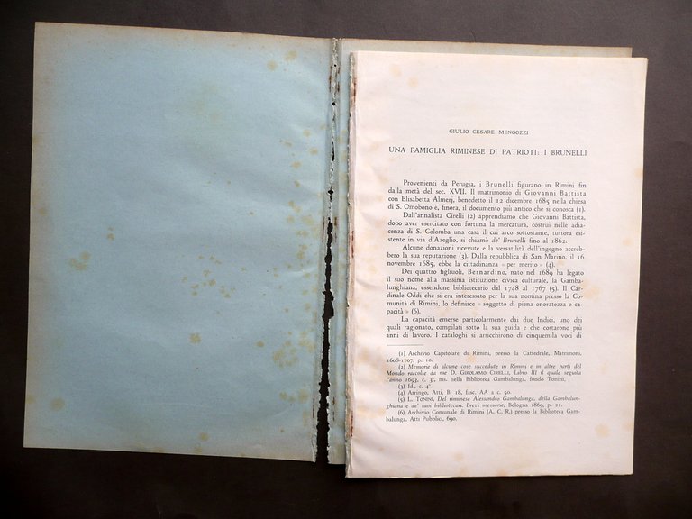 Una Famiglia Riminese di Patrioti i Brunelli Mengozzi F.lli Lega … | Immagine Gallery 2