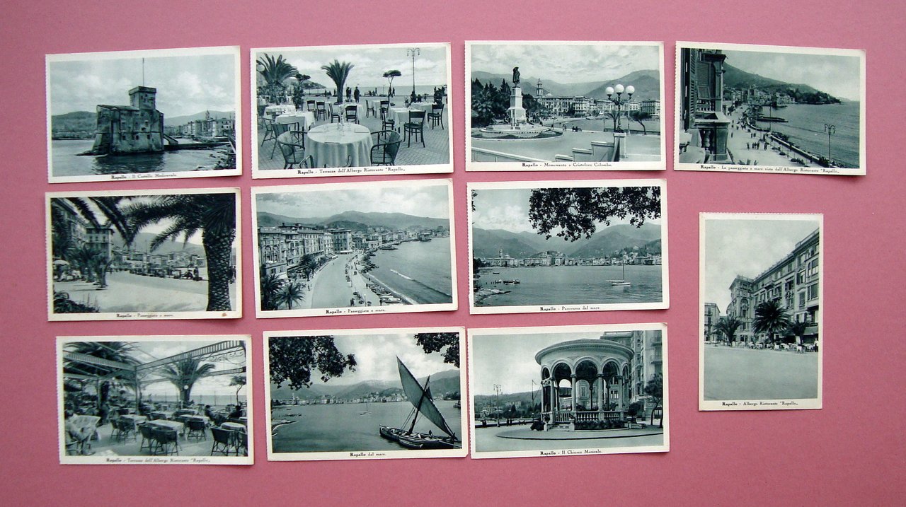 Undici Cartoline originali Rapallo anni '20 - '30 Non Viaggiate