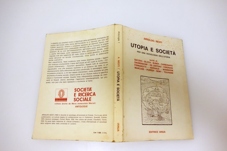 UTOPIA E SOCIETA' SOCIOLOGIA DELL'UTOPIA NESTI EDITRICE IANUA 1979