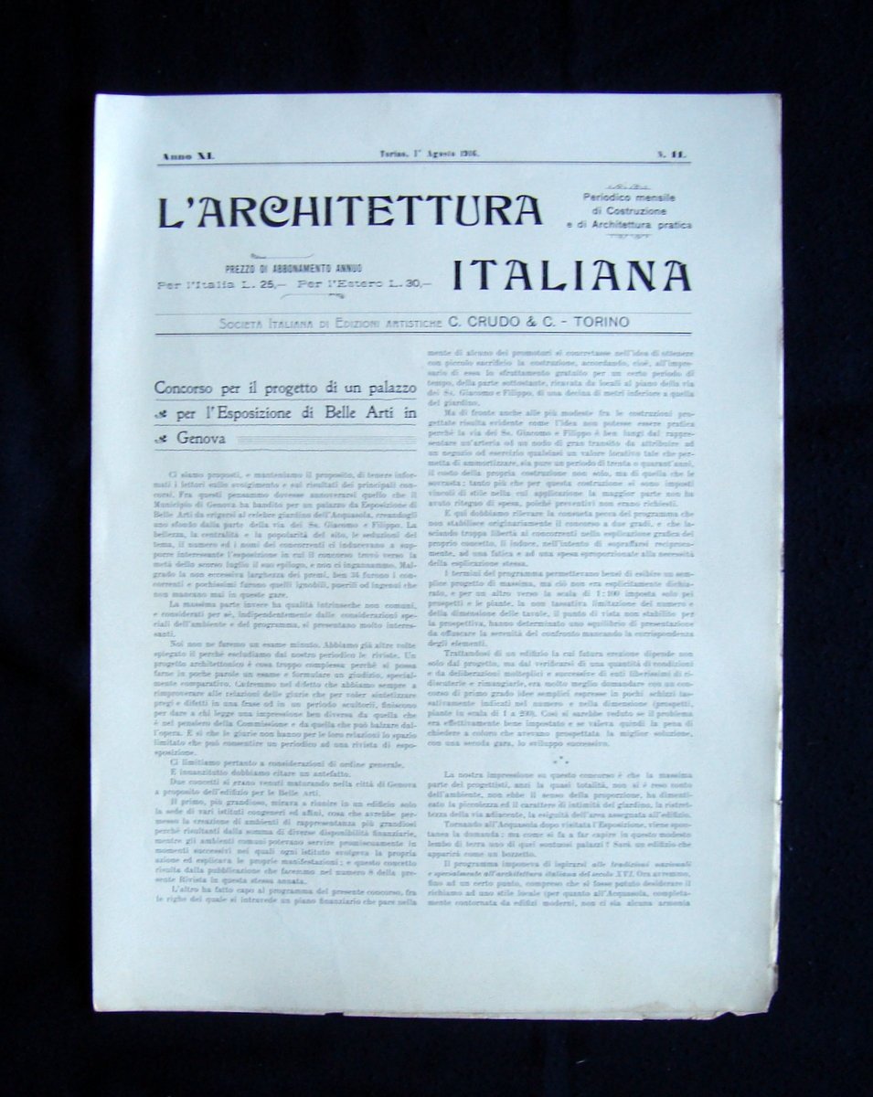 Utveggio Palermo Cinema L'Architettura Italiana Anno XI n11 1 Agosto …