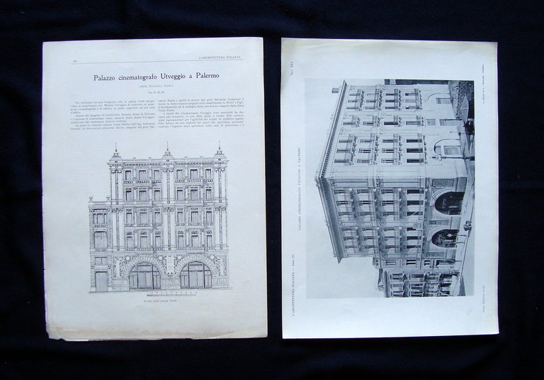 Utveggio Palermo Cinema L'Architettura Italiana Anno XI n11 1 Agosto …