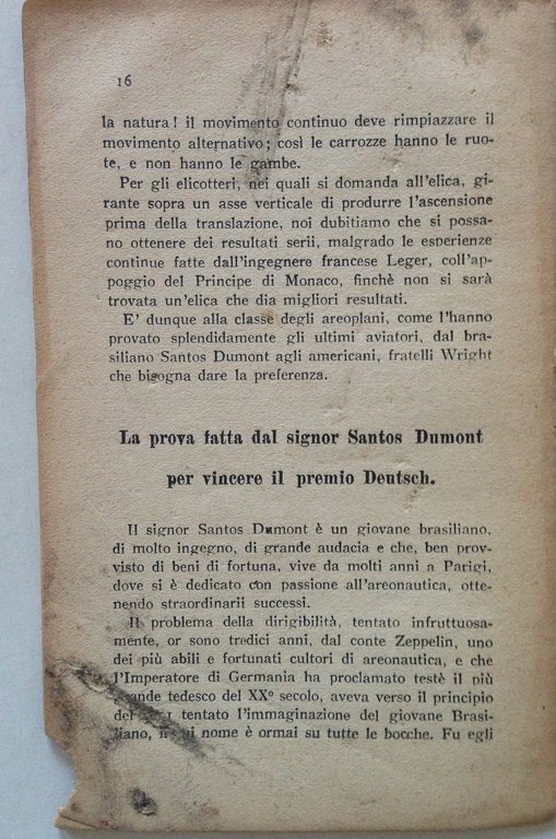 V Agnoletti L'Areoplano e la Conquista dell'Aria Editoriale Milanese Milano …