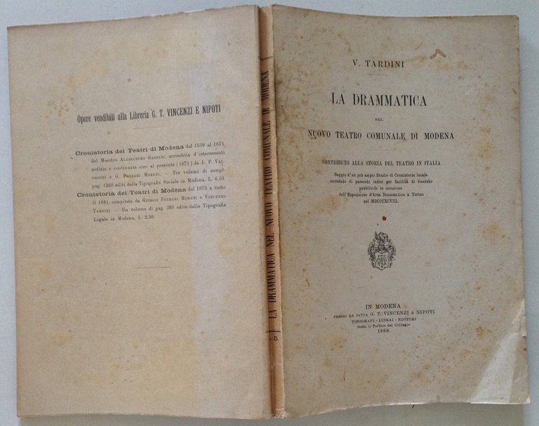 V Tardini La Drammatica nel Nuovo Teatro Comunale di Modena …