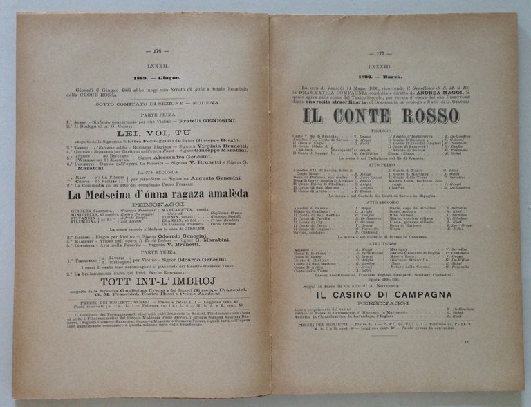 V Tardini La Drammatica nel Nuovo Teatro Comunale di Modena …