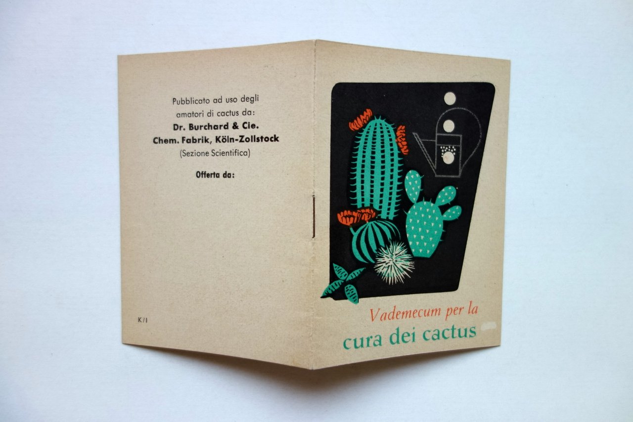 Vademecum per la cura dei Cactus Libretto Pubblicit‡ Dr.Burchard Etisso …