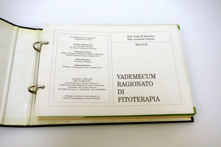 VADEMECUM RAGIONATO DI FITOTERAPIA DI STANISLAO PAOLUZZI ME.NA.BI.