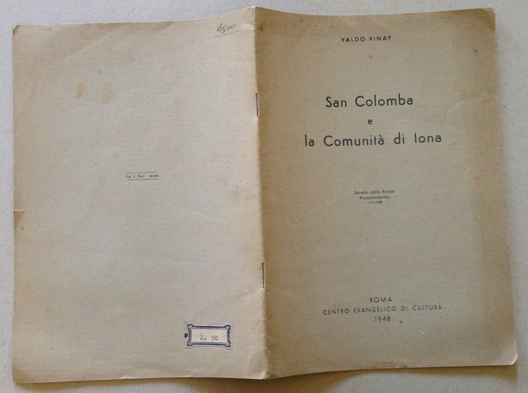 Valdo Vinay San Colomba e la Comunit‡ di Iona Rivista …