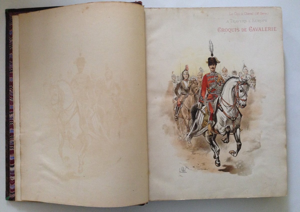 VALLET A TRAVERS L'EUROPE CROQUIS DE CAVALERIE CAVALLERIA FIRMIN DIDOT …