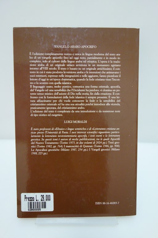 VANGELO ARABO APOCRIFO APOSTOLO GIOVANNI MANOSCRITTO AMBROSIANA MORALDI 1991 | Immagine Gallery 2