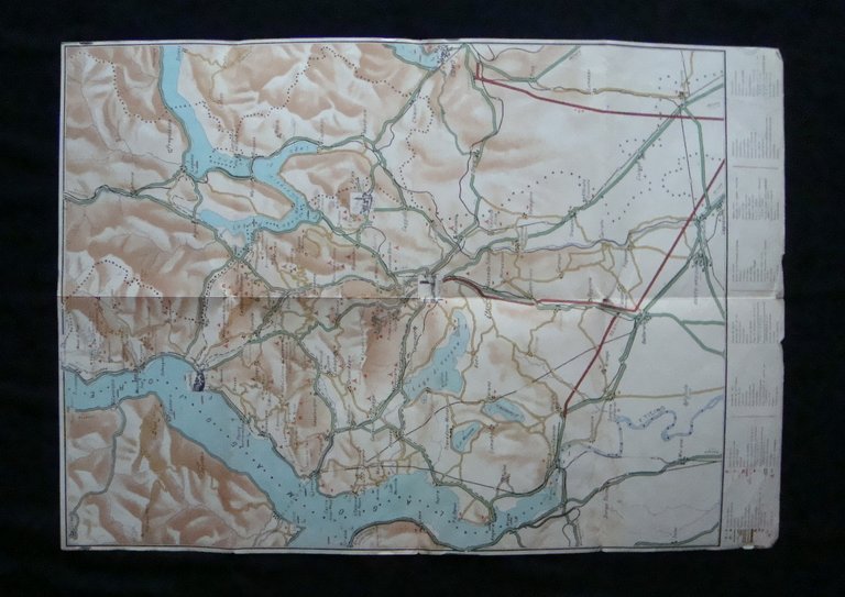 Varese Carta Turistica del Varesotto 1939 Enit Varese Luino Lago …