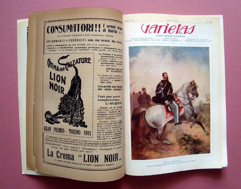 Varietas Anno XII n 135 Luglio 1915 I Nostri Soldati …