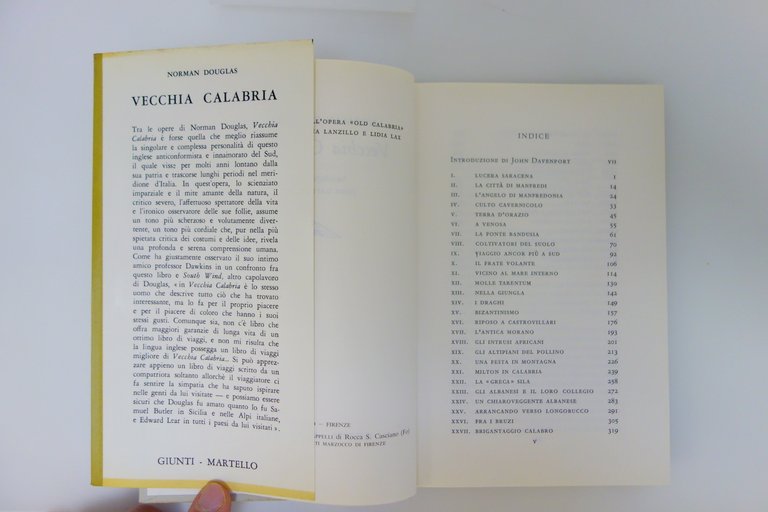 VECCHIA CALABRIA DOUGLAS DAVENPORT GIUNTI MARTELLO 1967 VIAGGI SUD ITALIA