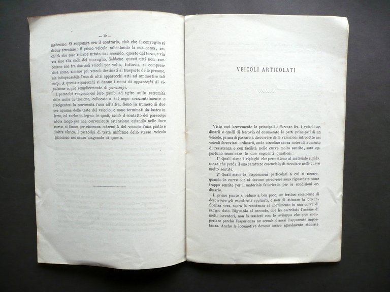 Veicoli Articolati Dissertazione Laurea Ingegneria Civile Gaetano Vodret 1873