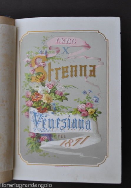 Veneto Locale Strenna Veneziana 1871 Litografie Galante Poesia 1870