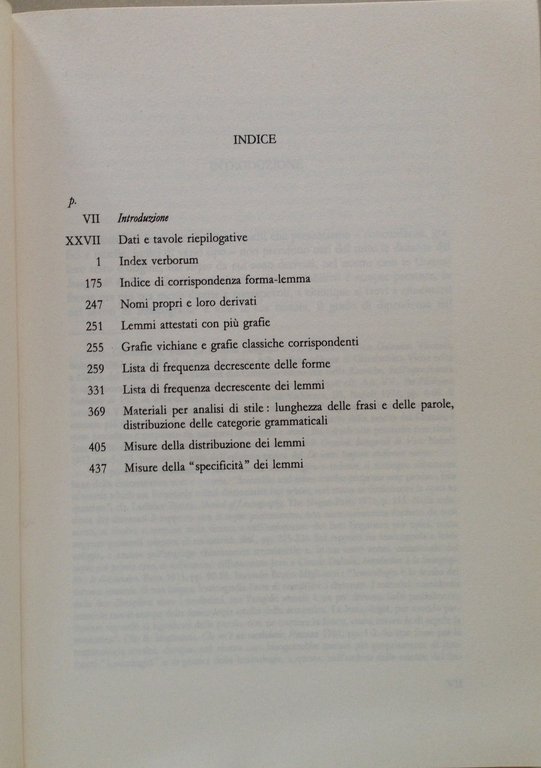 Veneziani Indici e Concordanze Delle Orazioni Inaugurali di Giambattista Vico