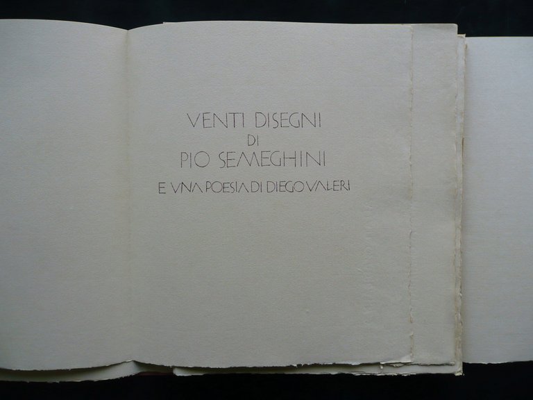 Venti Disegni di Pio Semeghini e una Poesia di Diego …