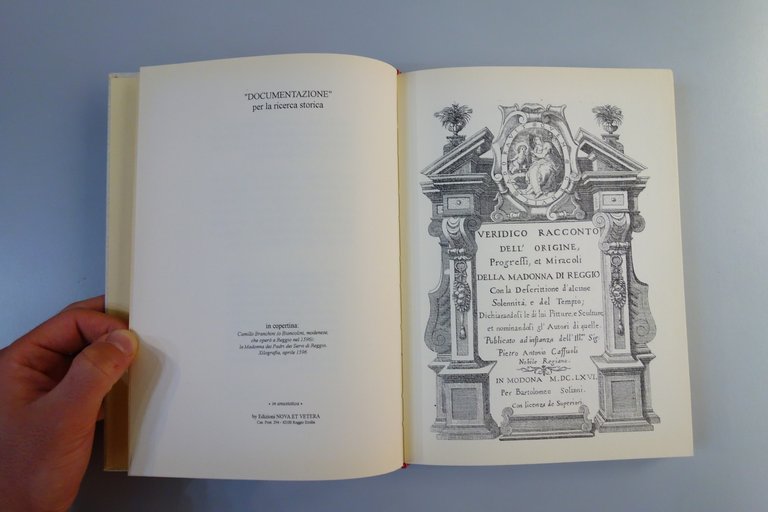 VERIDICO RACCONTO SU LA MADONNA DI REGGIO EMILIA P. RANZANI …