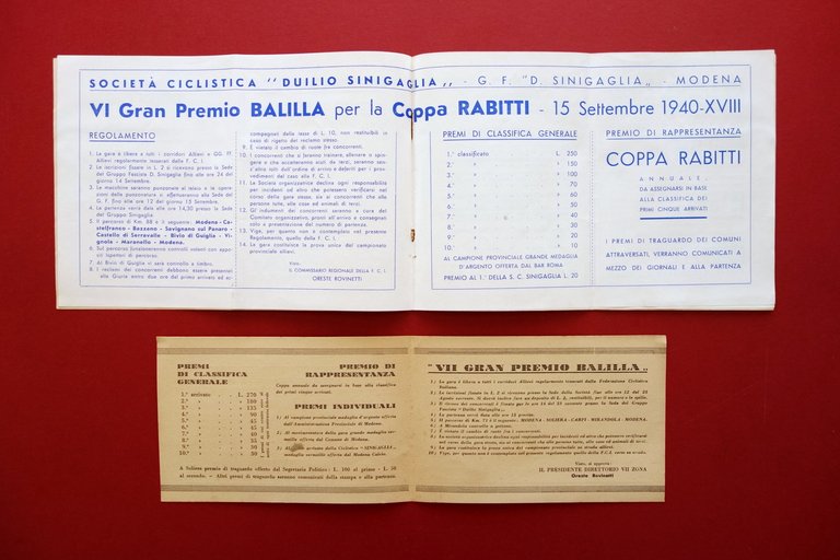 VI∞ Gran Premio Balilla Coppa Rabitti Societ‡ Ciclistica Sinigaglia Ferrari … | Immagine Gallery 4