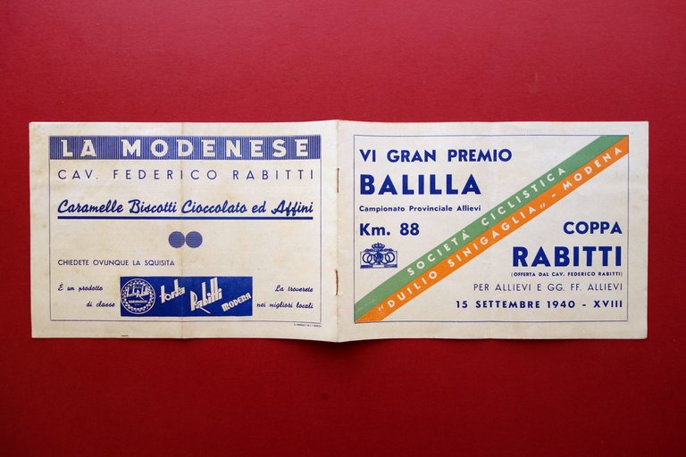 VI∞ Gran Premio Balilla Coppa Rabitti Societ‡ Ciclistica Sinigaglia Ferrari … | Immagine Gallery 5