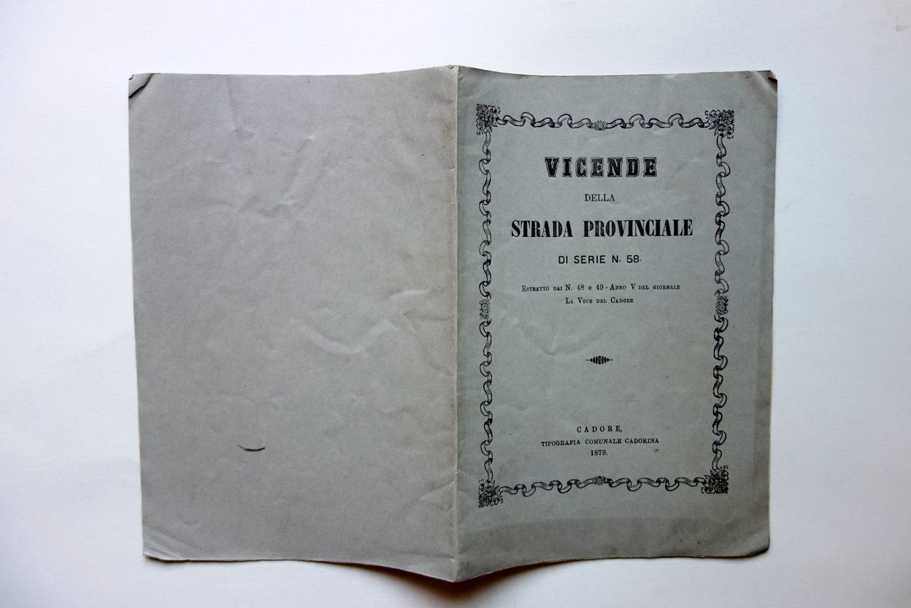 Vicende della Strada Provinciale di Serie N. 58 Valle Tagliamento …