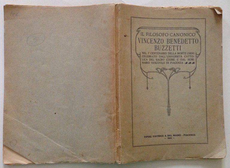 Vicenzo Benedetto Buzzetti Nel Primo Centenario della sua Morte 1824 …