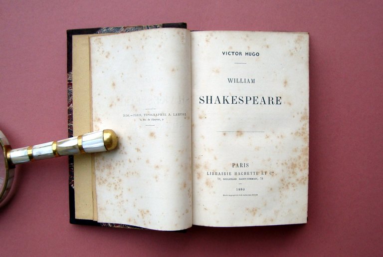 Victor Hugo William Shakespeare 1880 Libraire Hachette Paris