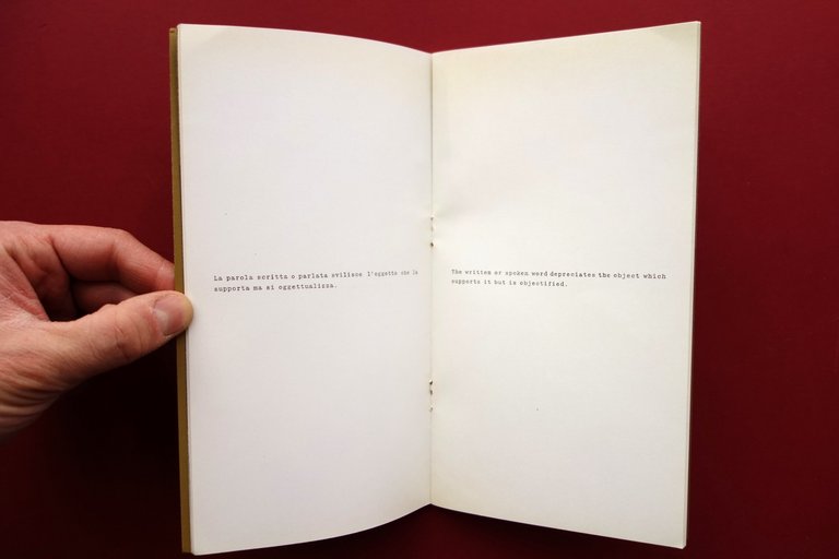 Vincenzo Agnetti Documenti Martano/Due Torino Aprile 1972 Poesia Visiva Arte