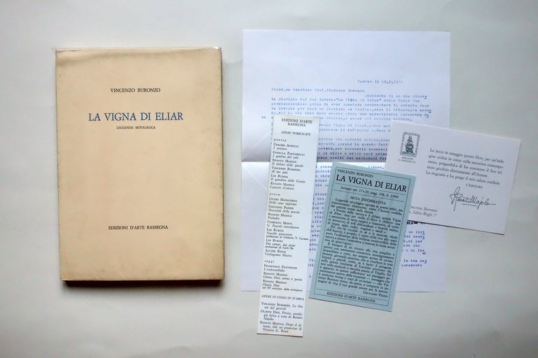 Vincenzo Buronzo La Vigna di Eliar Leggenda Mitologica Rassegna Bergamo 1971